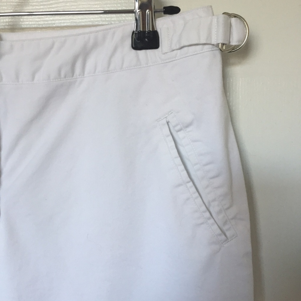 Basic Editions Crop Pants Cotton White Size 10 - Picture 3 of 8
